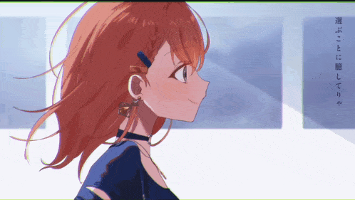 a drawing of a girl with a choker and earrings