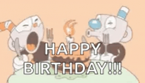 Happy Birthday Cuphead GIF - Happy Birthday Cuphead Mugman GIFs