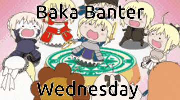 baka banter wednesday is written on a poster with cartoon characters