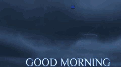 a drawing of a man 's face with the words good morning written below it