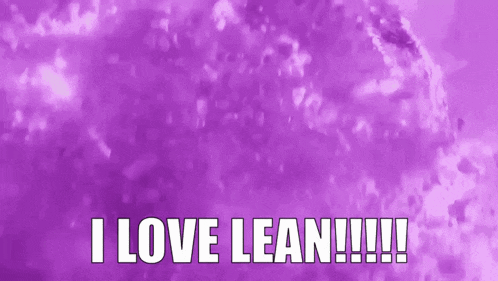 a purple background with the words " i love lean " on it