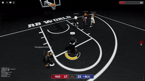 a screenshot of a basketball game with things_remain written on the bottom left