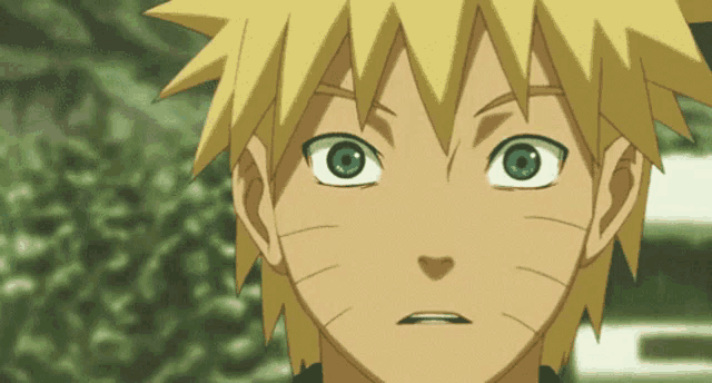 a close up of a anime character 's face with green eyes
