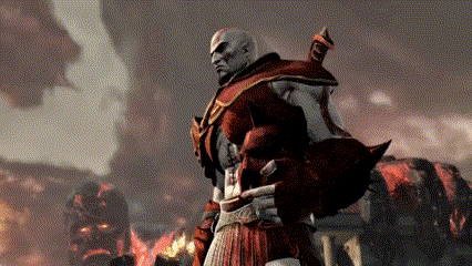 a video game character with a sword and shield