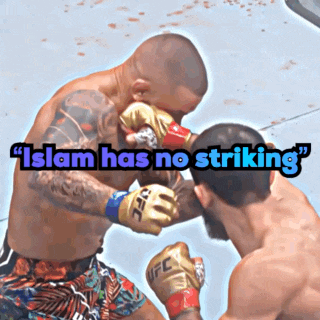 a boxing match with the words " islam has no striking " above it