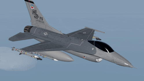 a fighter jet with the letters hl on it