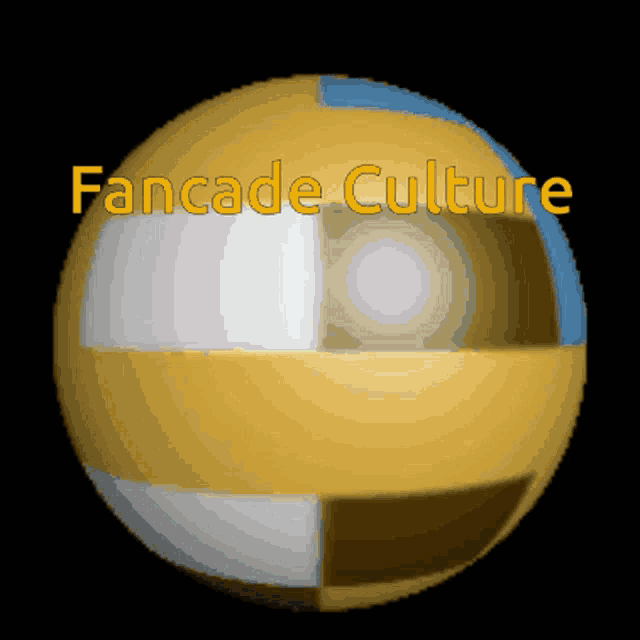 a pixelated image of a ball with the words fancade culture above it