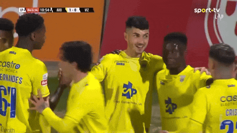 a group of soccer players wearing yellow jerseys with castro on the front