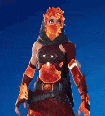 a woman with a mask on her face is holding a glowing object .