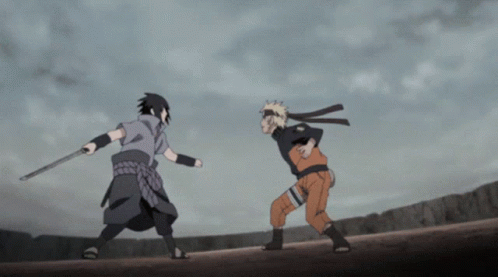 Naruto Vs Sasuke Fighting GIF - Naruto Vs Sasuke Naruto Sasuke GIFs