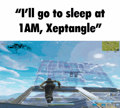 a video game screen says " i 'll go to sleep at 1am "