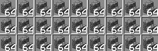 a grid of rocks with the numbers 64 through 64