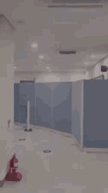 a blurry picture of a person in a hallway with their arms outstretched .