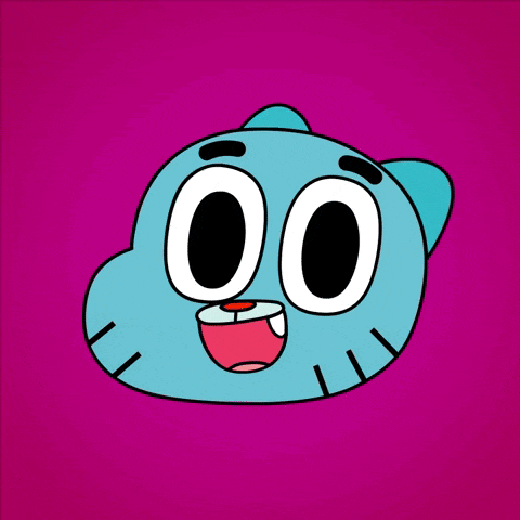 gumball from the amazing world of gumball is shown on a purple background