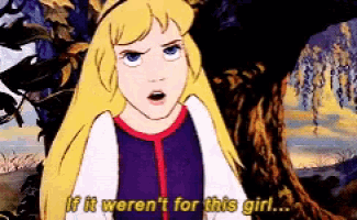 a cartoon girl says if it weren t for this girl