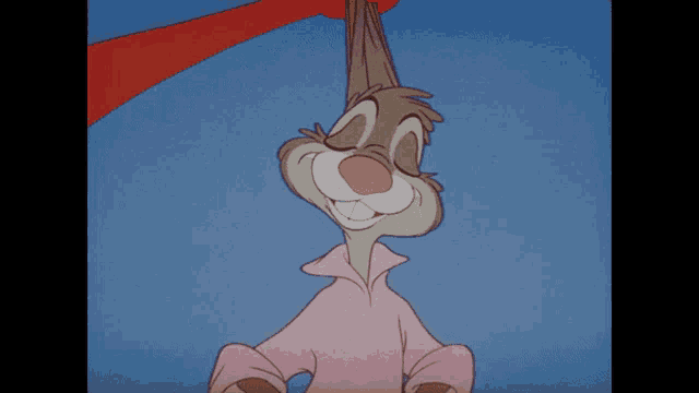 a cartoon of a rabbit with the words " what 's dat " on the bottom