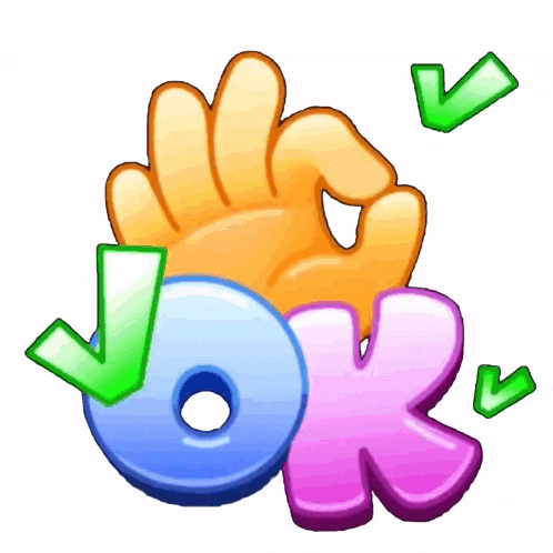 a cartoon illustration of a hand giving an ok