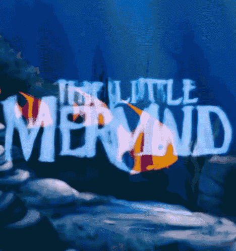 a poster for the little mermaid shows a fish in the background