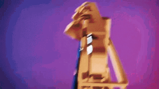 a close up of a purple and blue object
