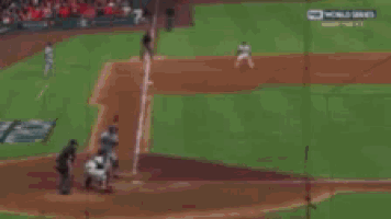 a baseball game is being played in a stadium with a large crowd