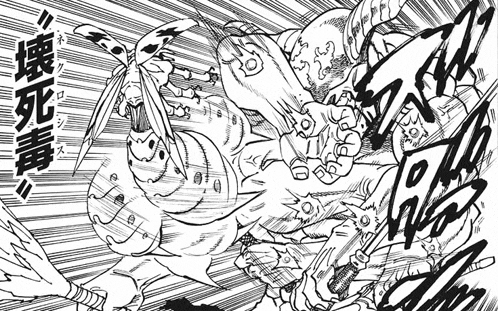 a black and white drawing of a man holding a sword and a snake .