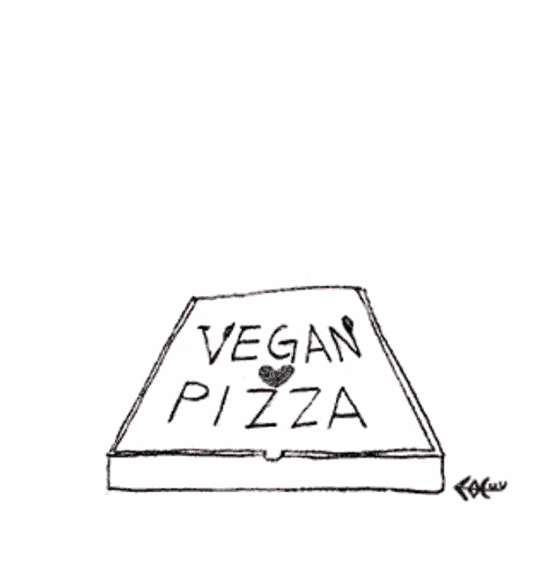 a drawing of a unicorn in a pizza box with the words " it 's magic "