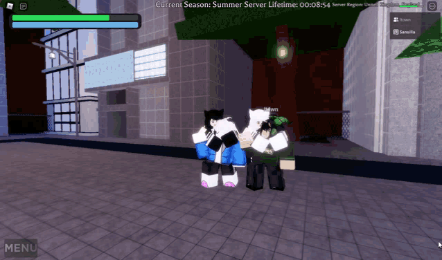 a screenshot of a video game with the current season being summer server