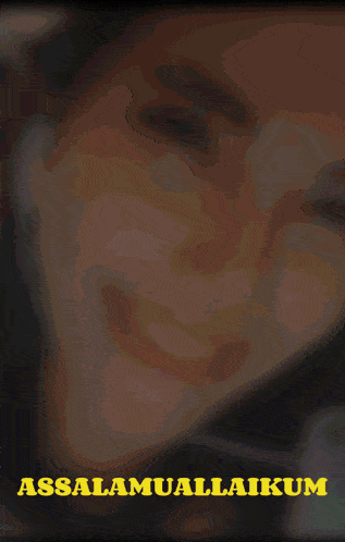 a picture of a woman smiling with the words assalamualaikum written below it