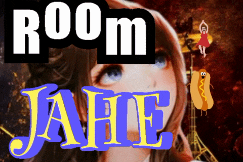 a poster for room jahe with a girl and hot dog