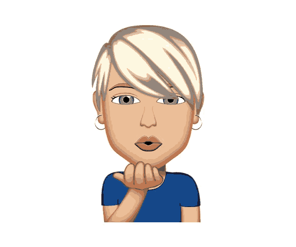 a cartoon of a woman with short blonde hair