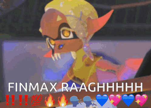 a cartoon character says finnmax raaghhhhh