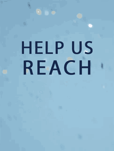 a sign that says help us reach 2k on a blue background