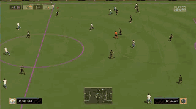 a soccer game is being played with ronaldo on the bottom right