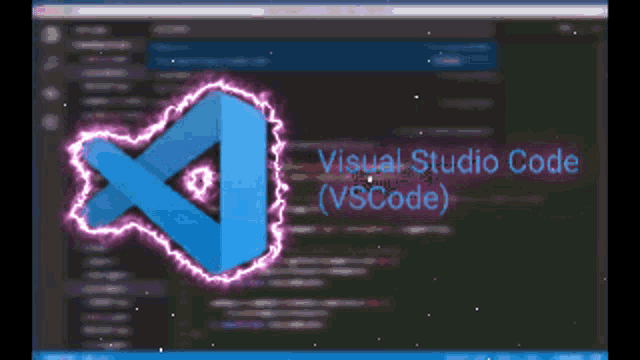 a computer screen with the words visual studio code written on it