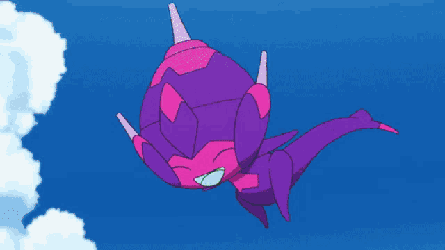 a cartoon drawing of a wolf running with a purple bird behind it