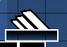 a black and white adidas logo on a blue tile background