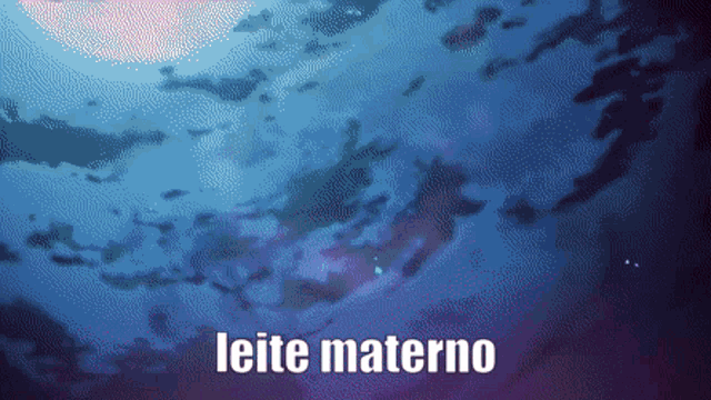 leite materno is written in white on a blue and purple background