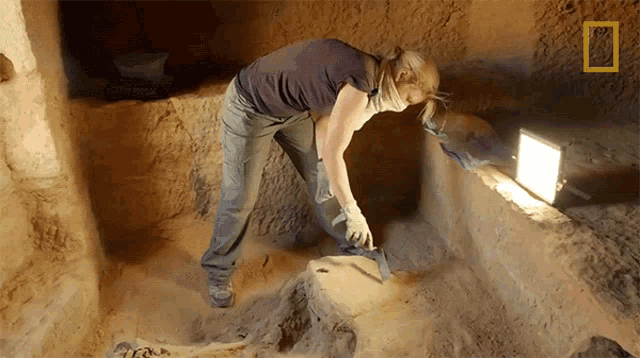 Tap The Soil Lost Treasures Of Egypt GIF - Tap The Soil Lost Treasures Of Egypt Checking The Soil GIFs