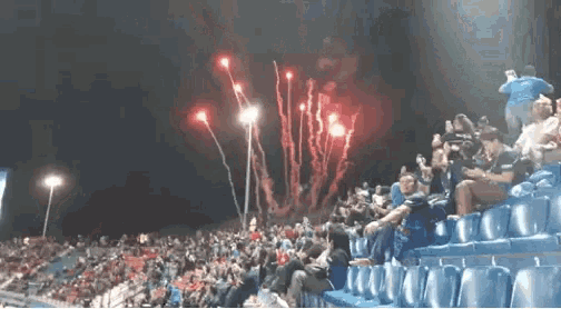 Fireworks Stadium GIF - Fireworks Stadium Game Night GIFs