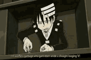 a cartoon character says i 'm worthless garbage who gant eben wrote a straight looping k1