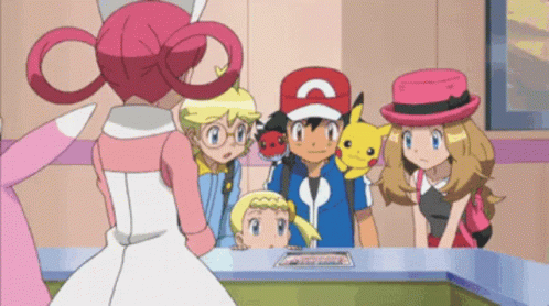 Pokémon Xy Ash Serena Clemont And Bonnie GIF - Pokémon Xy Ash Serena Clemont And Bonnie Ash Pokémon GIFs