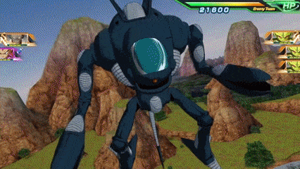 a video game screen shows a robot with a score of 21800