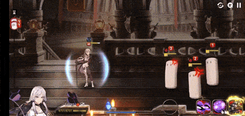 a screenshot of a video game shows a girl fighting a monster