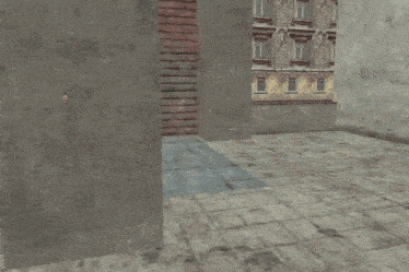 a soldier in a video game with a red arrow pointing to him