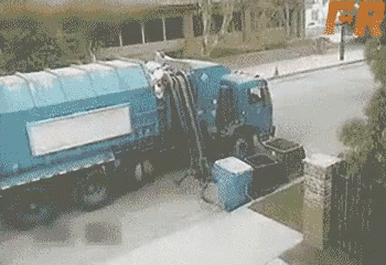 Lol  GIF - Garbage Truck Fail Trash GIFs