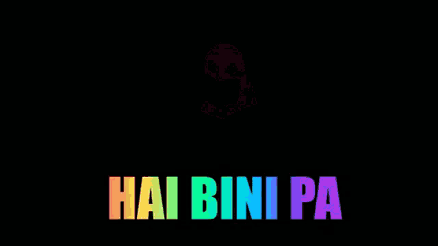a poster that says hai bini pa with a robot in the middle