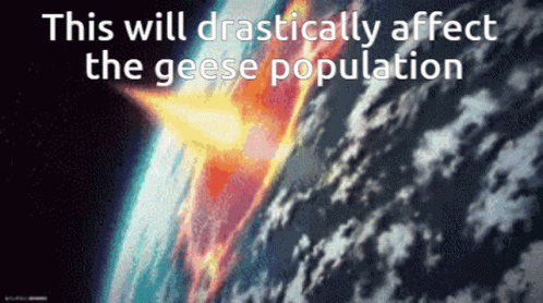 Geese Population Apocalypse GIF - Geese Population Apocalypse This Will Drastically Affect The Geese Poupulation GIFs