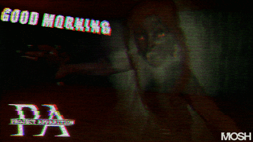 a blurred image of a woman with the words good morning pa