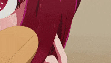 a close up of a person 's hair with a circle in the background