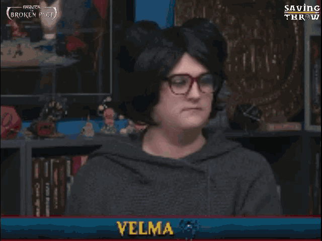 a woman in a wig and glasses says " i get it velma "